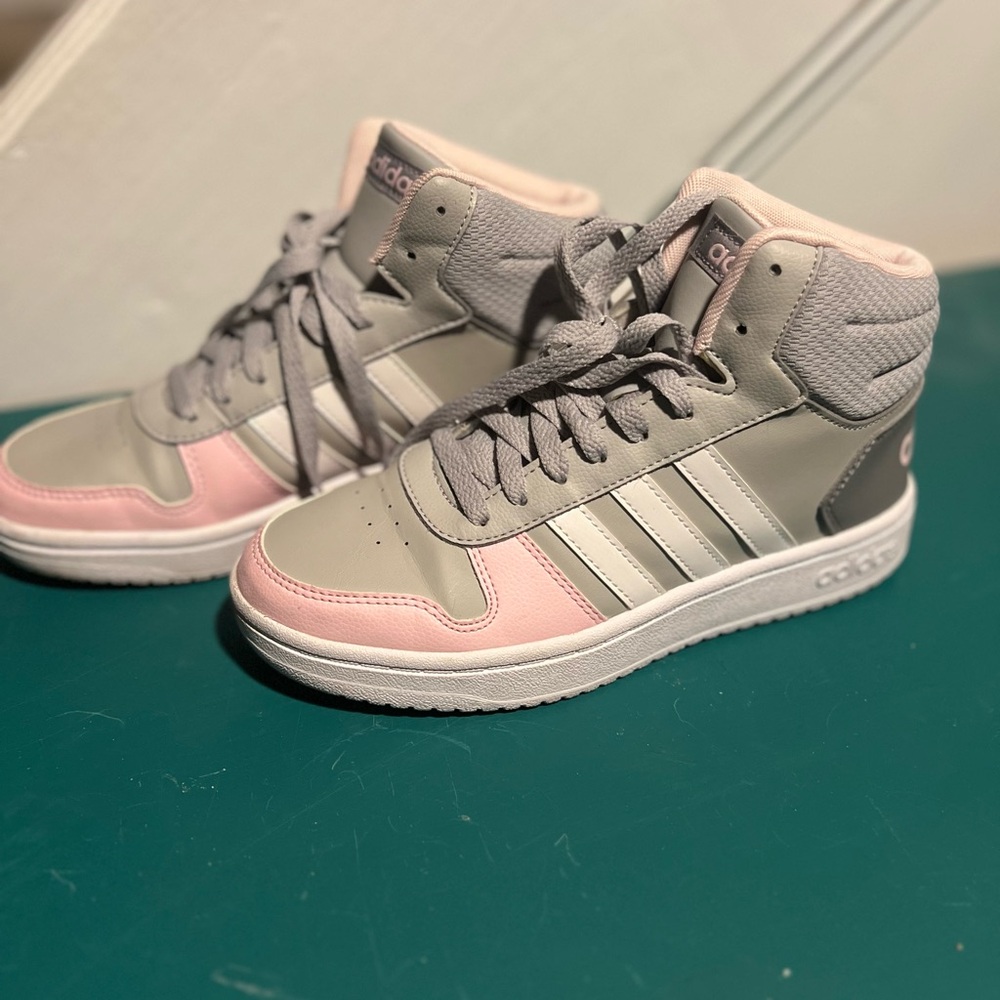 Adidas Pink and Gray Sneakers